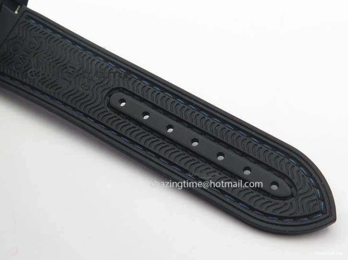 0317 Unique Planet Ocean 45mm Real Ceramic Blue BP-Maker Best Edition Black Dial On Nylon Rubber Strap A 8184